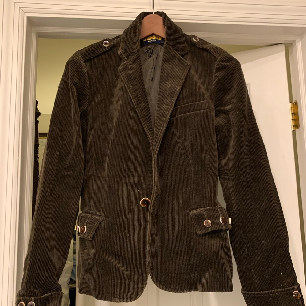Ralph Lauren Rugby Brown Corduroy Blazer Size 6